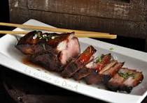 PORC LAQUE accompagné de son riz thaï. Ail, sel, poivre, sucre, farine de maïs jeudi 12 juin