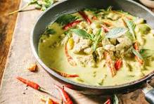 POULET CURRY VERT (GAENG KEOW WAN). Lait de coco, curry vert, poivron, feuille combava et citronnelle jeudi 26 juin
