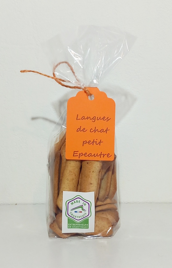 Langues de chat (farine de petit épeautre Bio intégrale) : • Sachet 100gr