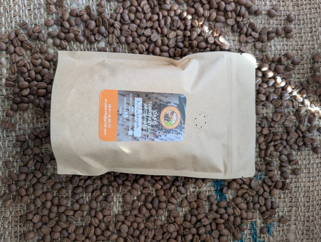 Café grain Nicaragua 250g (caramel, chocolat) force 3/5