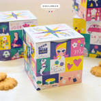 "CUBE DOUCE FRANCE Boîte métal 24 mini galettes (emballage individuel) 120g