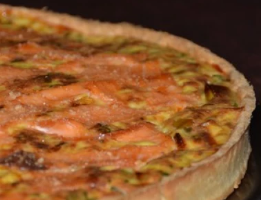Quiche poireau-saumon 4 pers
