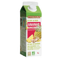 Pur jus ananas gingembre Madagascar BIO 1L