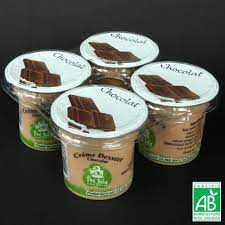 Crème lait chèvre pasteurisé chocolat