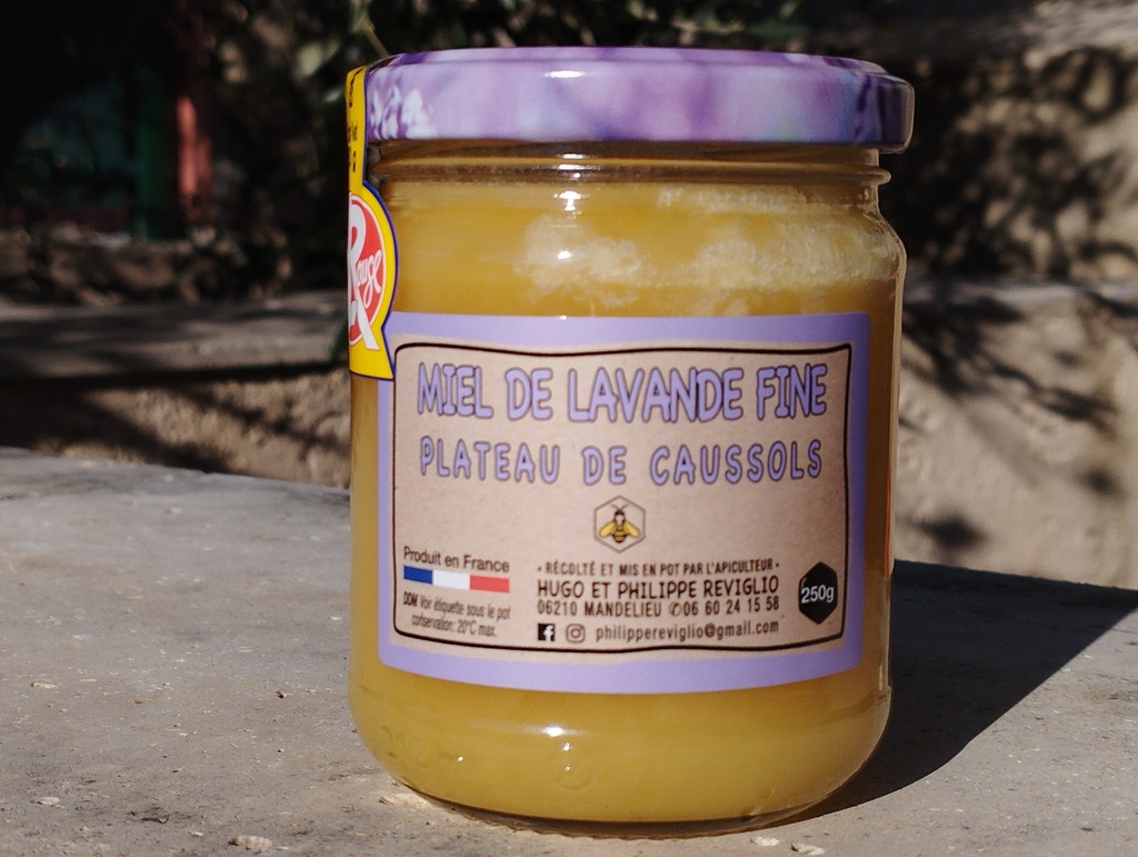 Miel de Lavande fine du plateau de caussols LABEL ROUGE IGP de Provence 250g