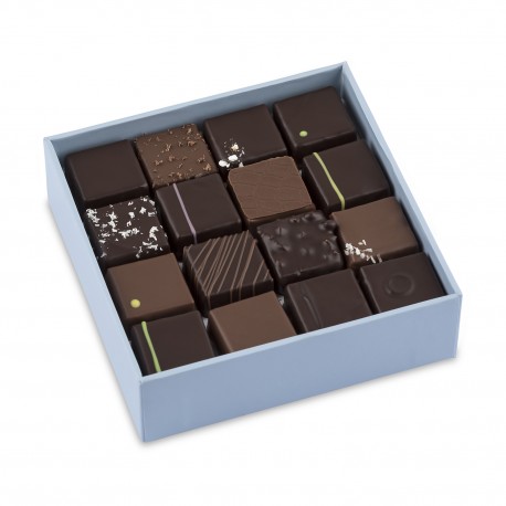 Coffret 16 chocolats noir - 200g