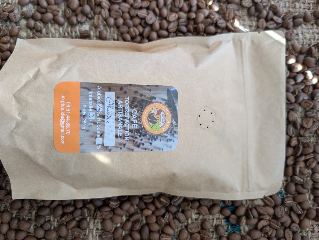 Café grain Ethiopie 250g (lait, miel, agrumes) force 3/5