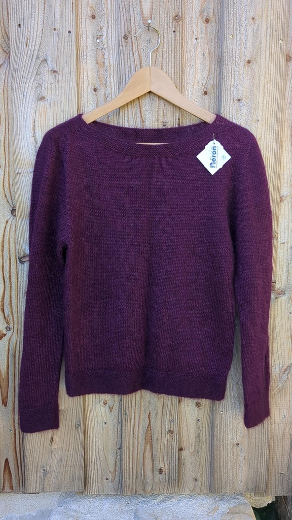 Pull femme col bateau