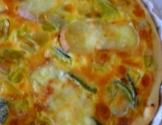 Quiche poireau nouveau et morbier 4pers