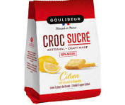 "CROC SUCRÉ CITRON Sachet papier d'environ 20 sablés au citron & Gingembre 120g