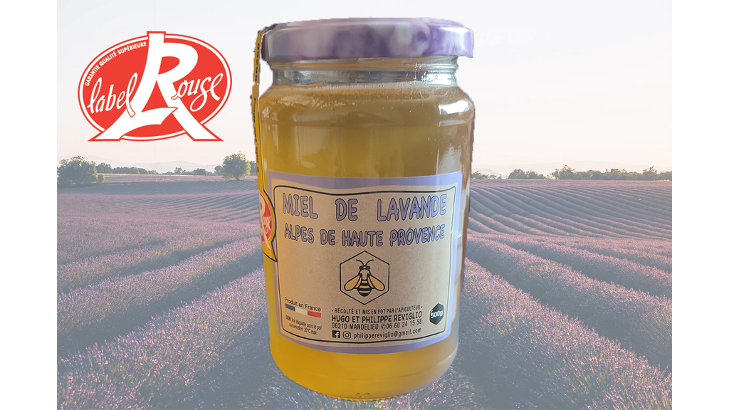 Miel de Lavande fine  du plateau de caussols LABEL ROUGE IGP de Provence 500g