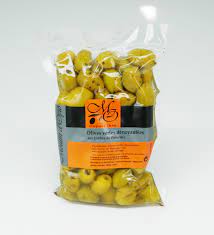 poche olives vertes cassees au basilic et ail  200g