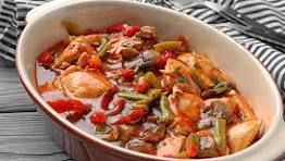 Poulet basquaise riz