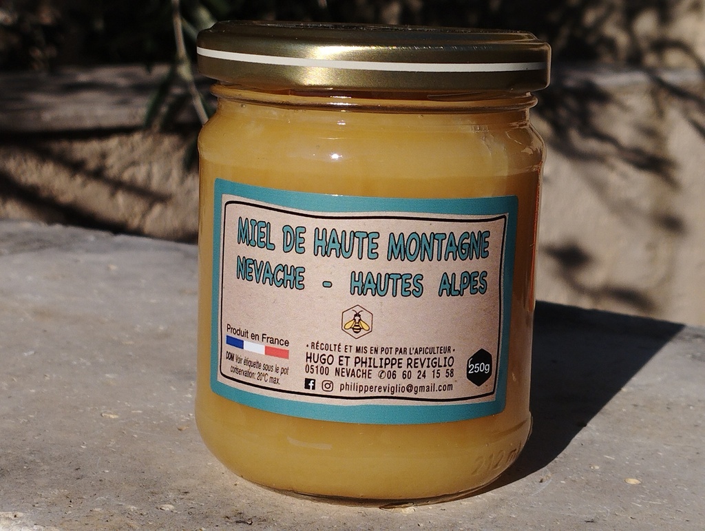 Miel de Haute Montagne de Nevache, Hautes Alpes 250g