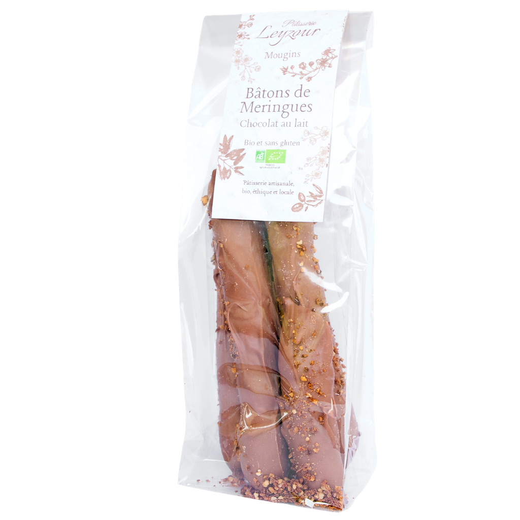 Bâtons de Meringues au chocolat au lait sachet de 100g