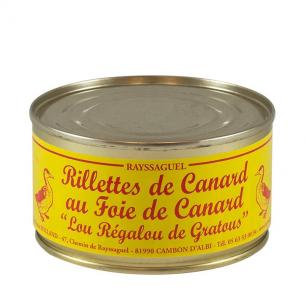 Rillettes pur canard au foie gras - Regalou - 200 gr