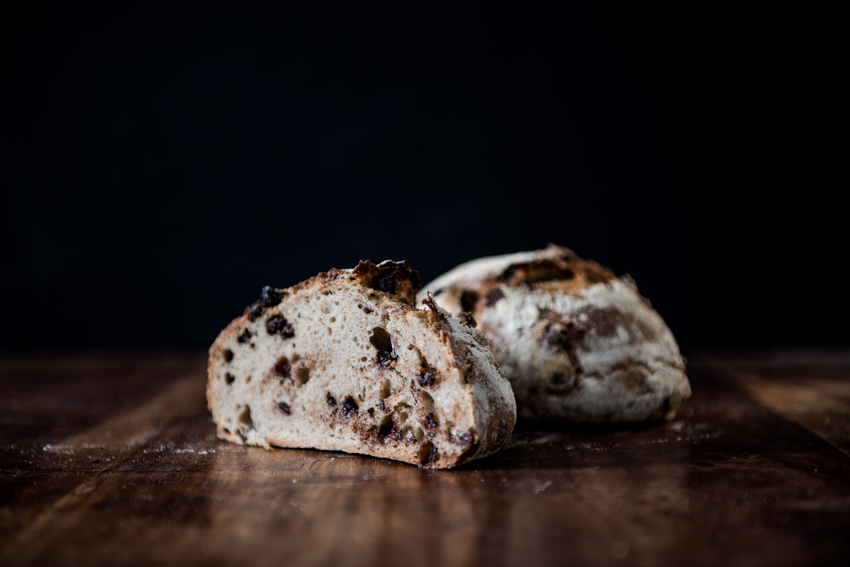 Pain aux pépites de chocolat (levain de seigle, farine bise) 400g