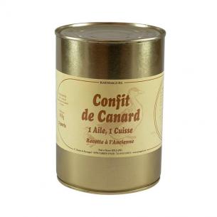 1 Cuisse et 1 Manchon de canard confits - 850 gr