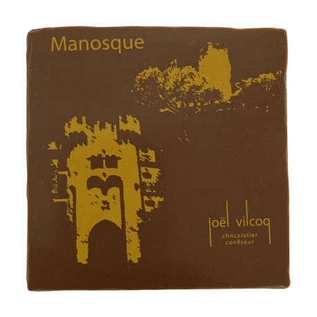 Chocolat au lait - 110g Carré praliné à base de riz soufflé, oranges confites, figues et abricots