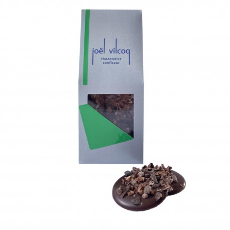 Palets chocolat noir grué - 120g