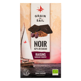 Chocolat tablette noir raisins sarrazin bio 100g
