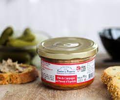 Lot de 3 Verrines de Pâté: Piment d'Espelette, Gratton de Canard, Jambon Bayonne 180 g X 3
