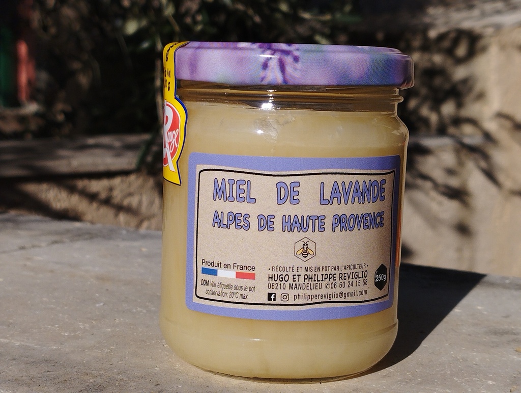 Miel de Lavande Label Rouge et IGP de la Vallée du Jabron, Alpes de Haute Provence 250g