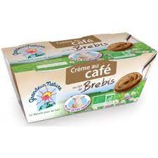 Crème de lait de vache pasteurisé au café 400ml