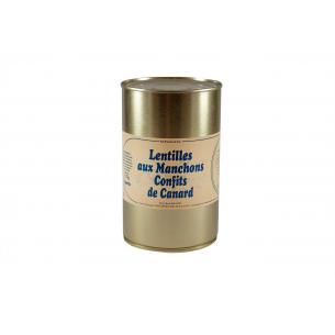 Lentilles à la saucisse de Toulouse et aux manchons de canard confits - 1,1 kg