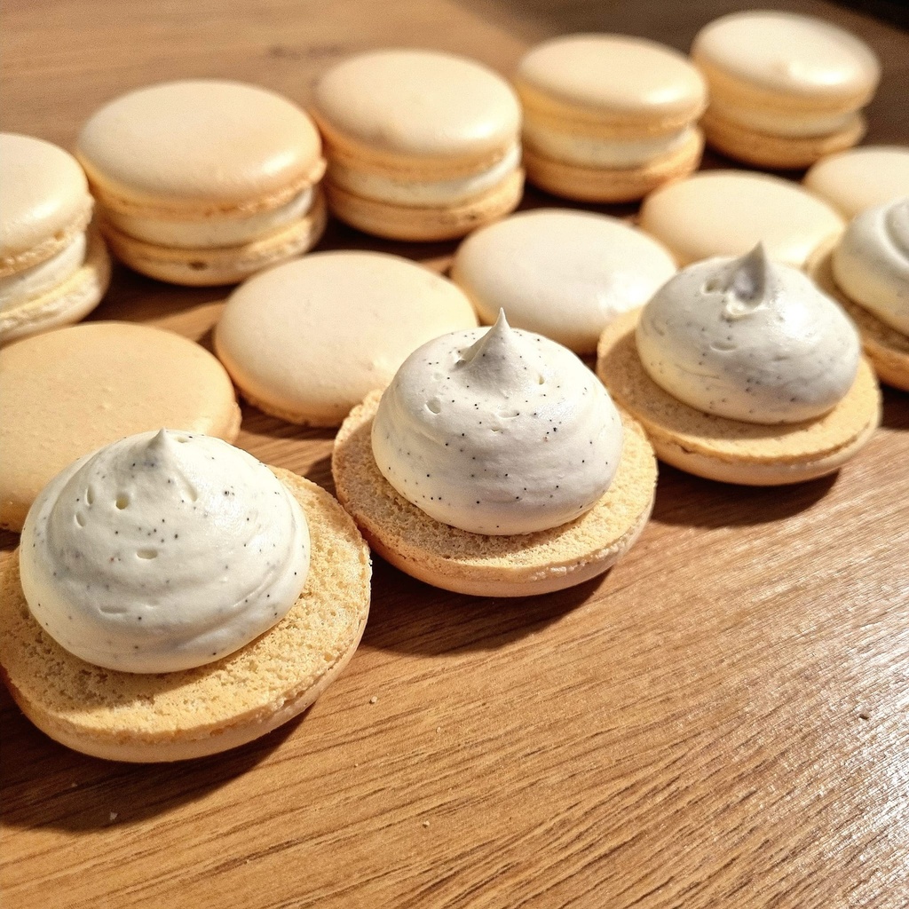 Macaron vanille par 15