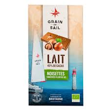 Tablette LAIT Noisettes torréfiées et Fleur de Sel- BIO
