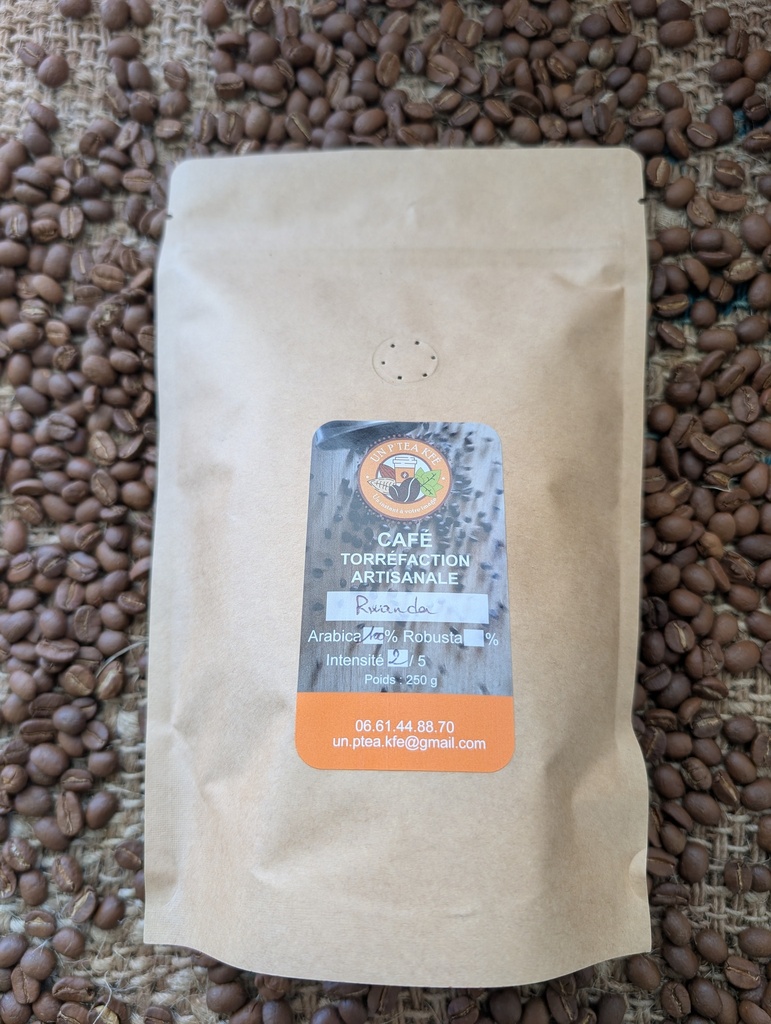 Café grain Rwanda (biscuit, citron vert) force 2/5