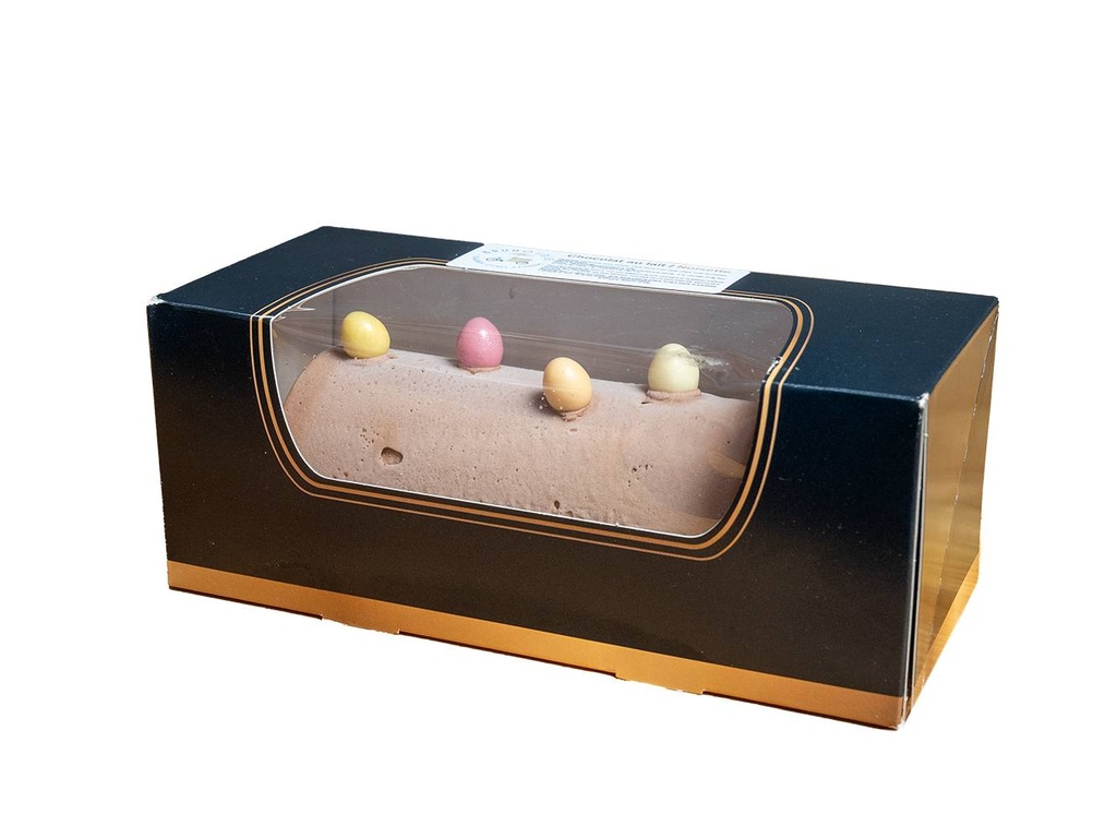 Buche 6/8 personnes vanille caramel noix de pécan.