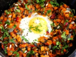 Poêlée de patate douce et blettes