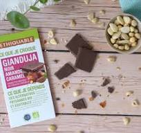Chocolat noir gianduja éclats noisettes BIO 100g