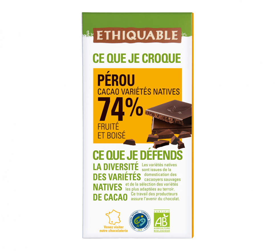 Ethiquable chocolat au lait