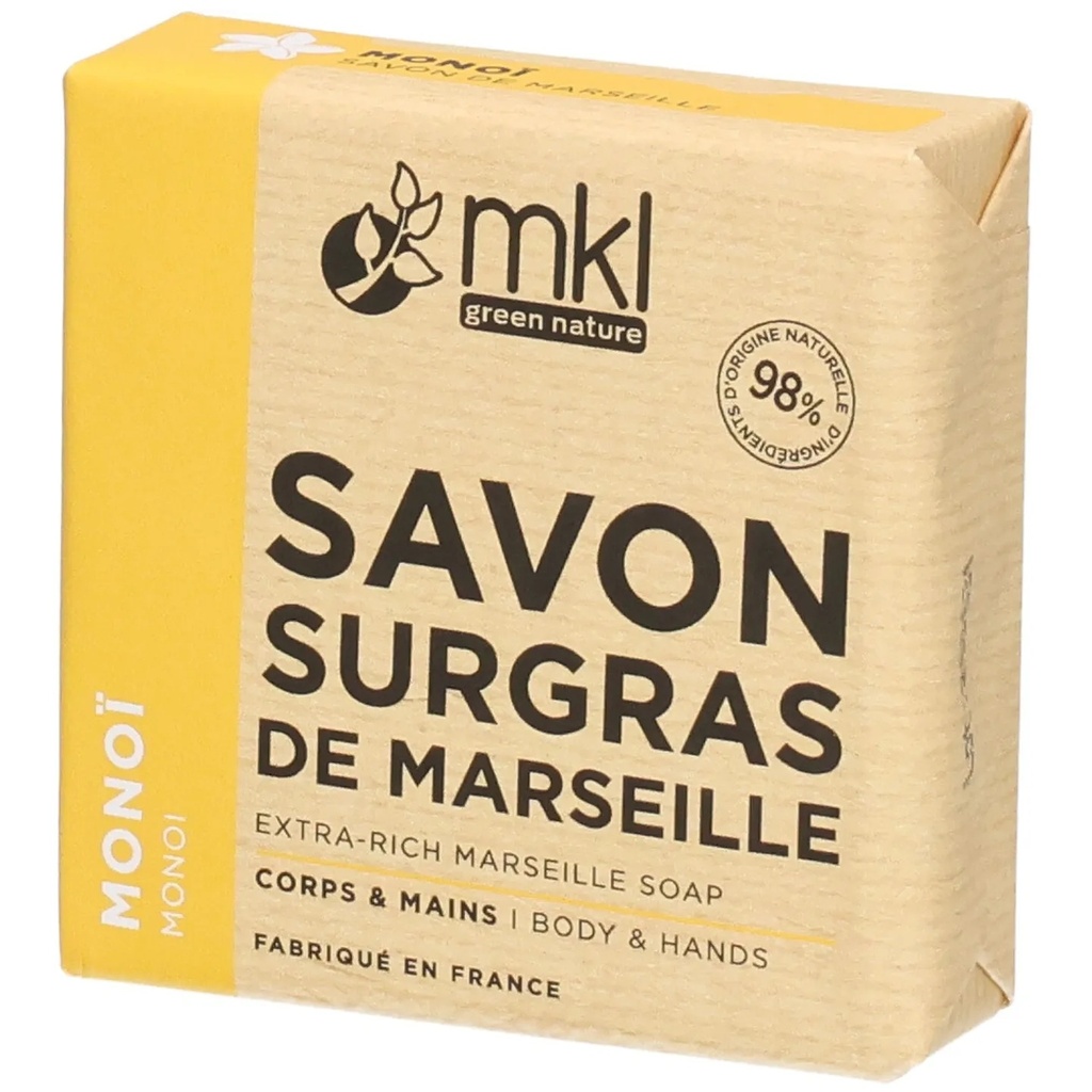 MKL Green Nature Savon de Marseille Solide Surgras - Monoï